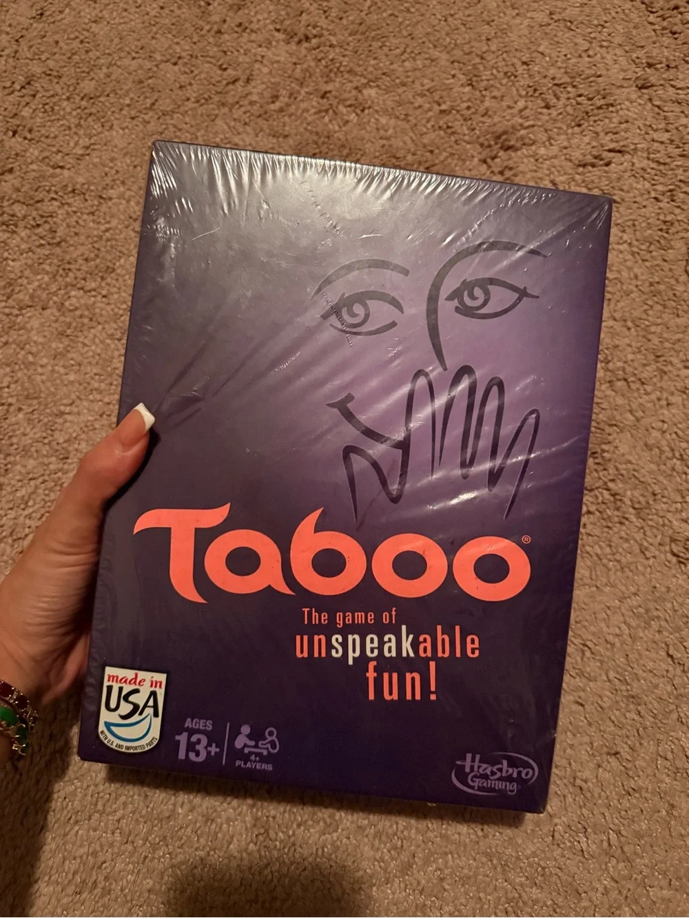 Hasbro Taboo Party Game - Black and Purple Packaging